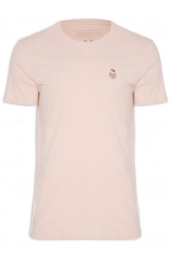 T-shirt Estampada - Rosa