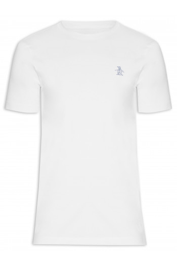 Camiseta Masculina Lisa Silk Localizado - Branco