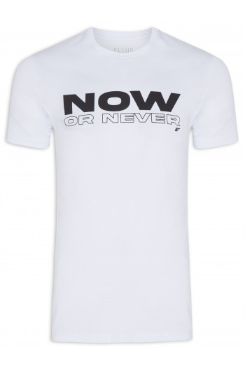 T-shirt Masculina Fine Now Or Never Classic - Branco