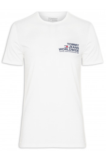 Camiseta Masculina Logo Worldwide - Branco